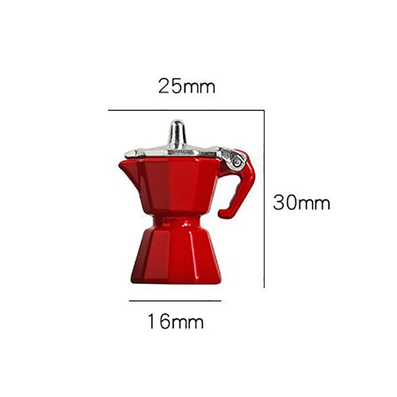 Mini cafetera de simulación en miniatura para casa de muñecas, modelo de utensilios de café para decoración de casa de muñecas, juguetes de juego de