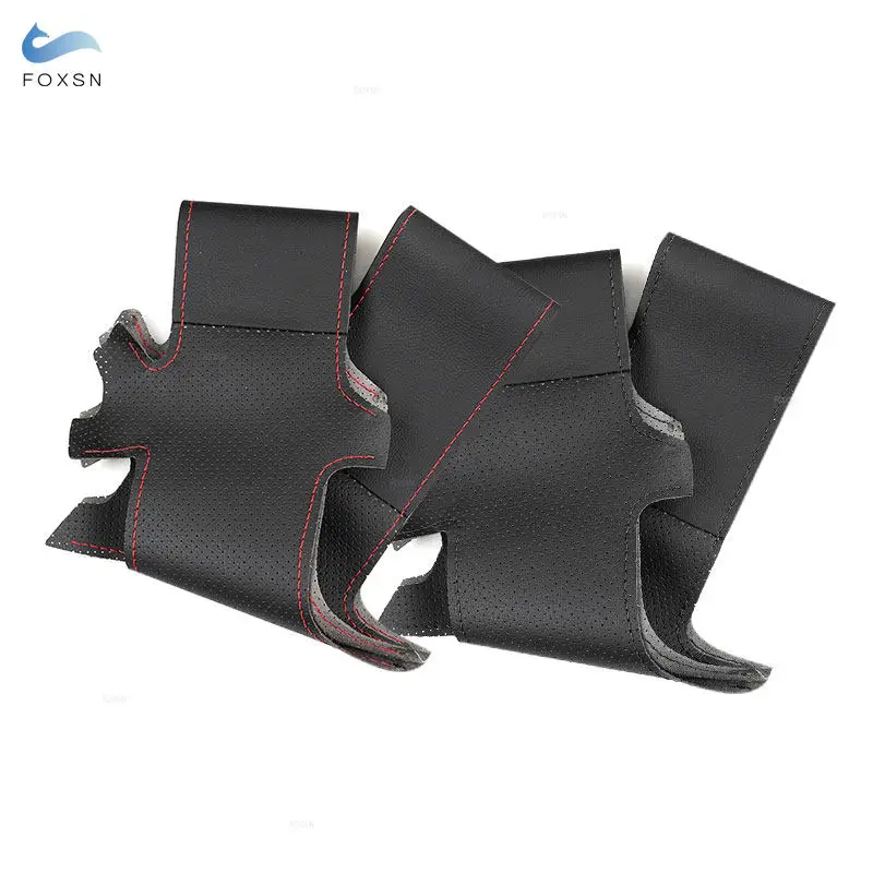 Steering Wheel Perforated Leather Cover For Nissan Almera N16 2000-2006 X-Trail T30 Primera P12 2001-2007 Terrano 2 Pathfinder