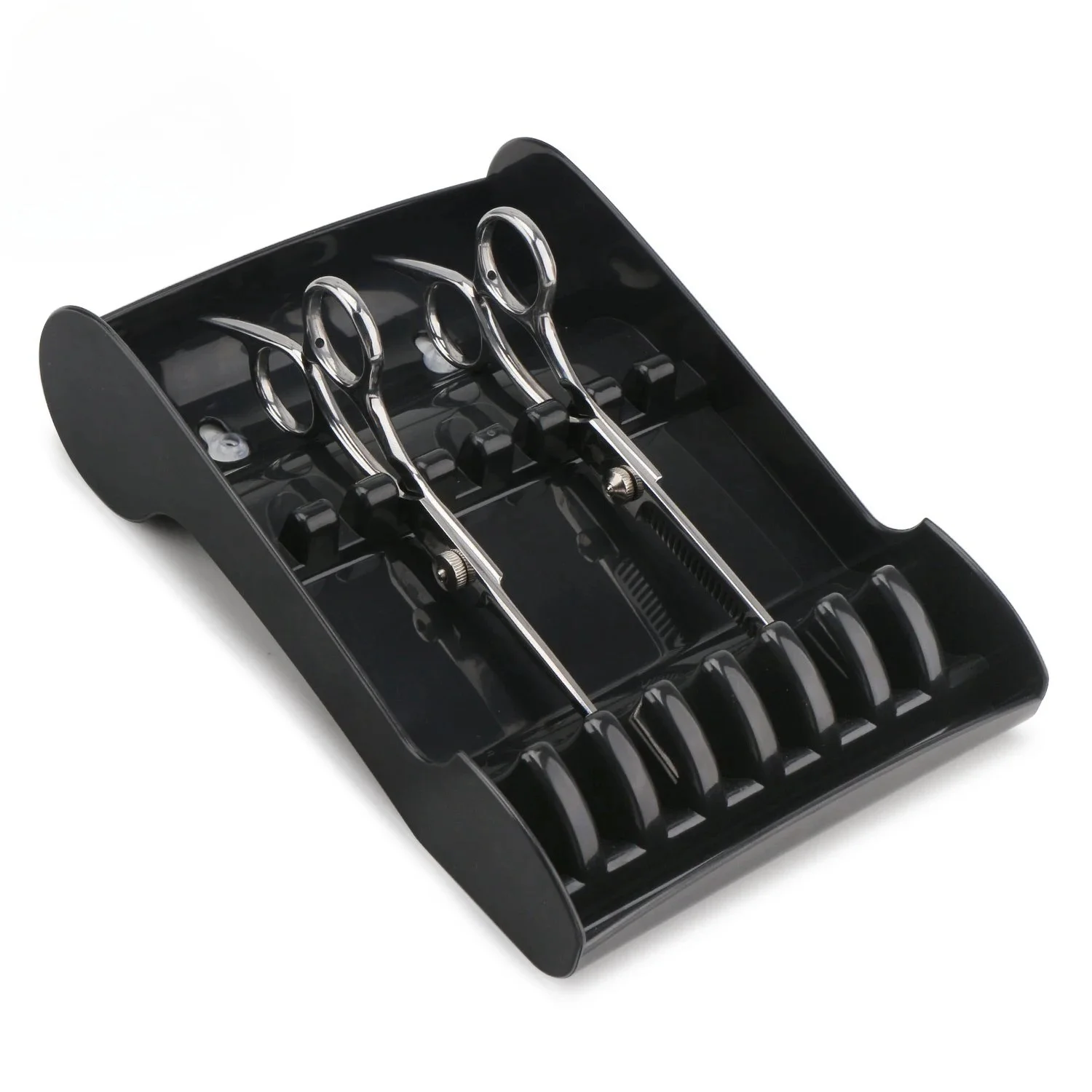 Barber Black Scissors Storage Rack Hair Cutting Shears Display Container Professional Salon Hairdressing Tools Storage Supplies