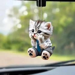 1/2/5/10 pieces car interior pendant, acrylic couple cat 2D pendant, backpack keychain, car decoration pendant gift