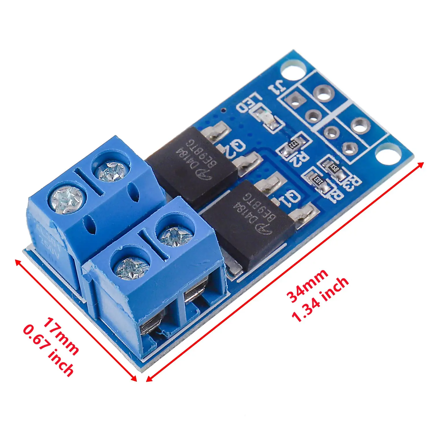 10pcs DC 5V-36V 15A(Max 30A) 400W Dual High-Power MOSFET Trigger Switch Drive Module 0-20KHz PWM Adjustment Electronic Switch