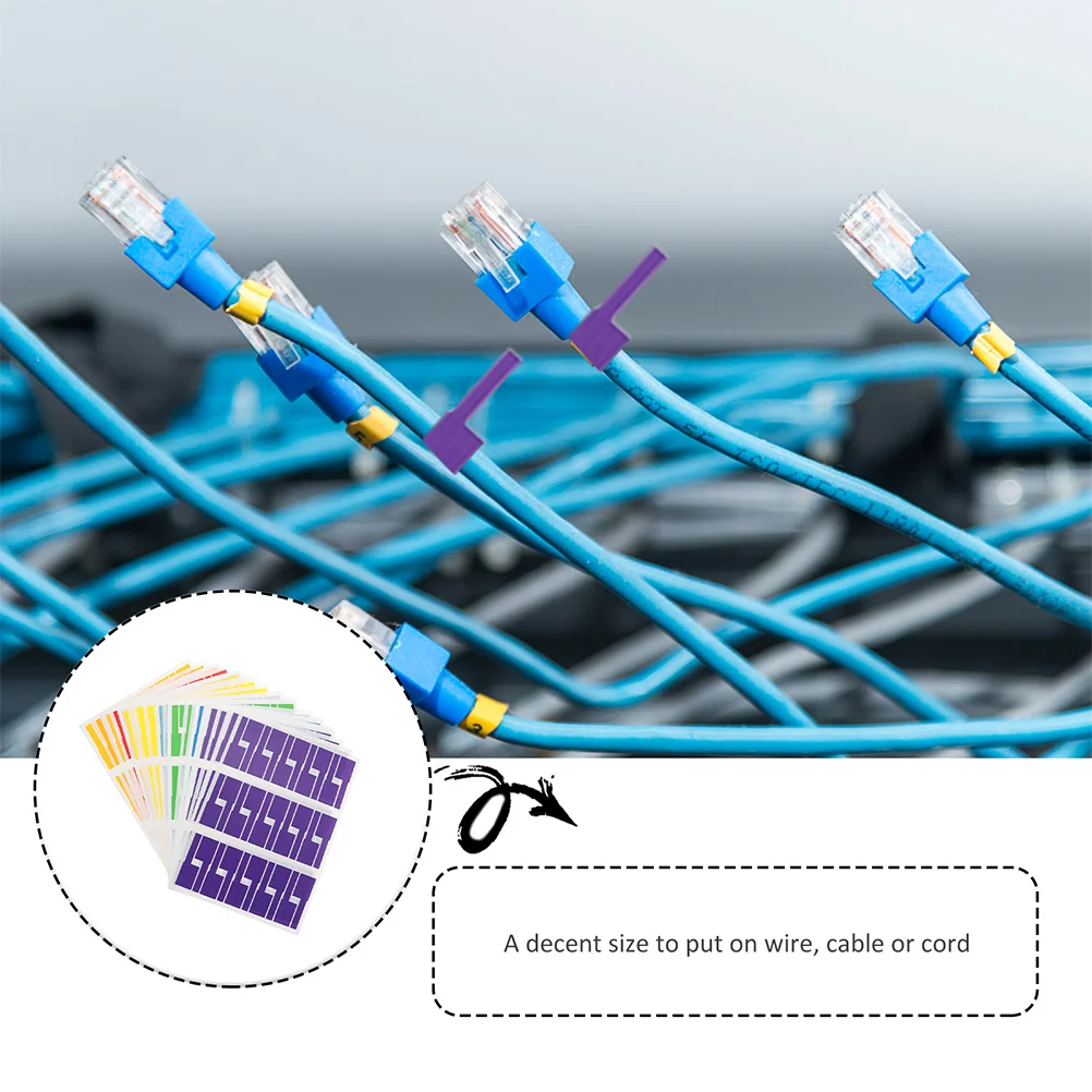 

20 Sheets Cable Label Write on PP Synthetic Paper Cable Tags Cord Labels for Electronics Cord Tags Wire Labels