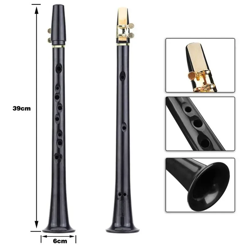 

Flared Pocket Saxophone, Mini Saxophone 11-hole Saxophone, Simple and Portable Saxophone in C Key