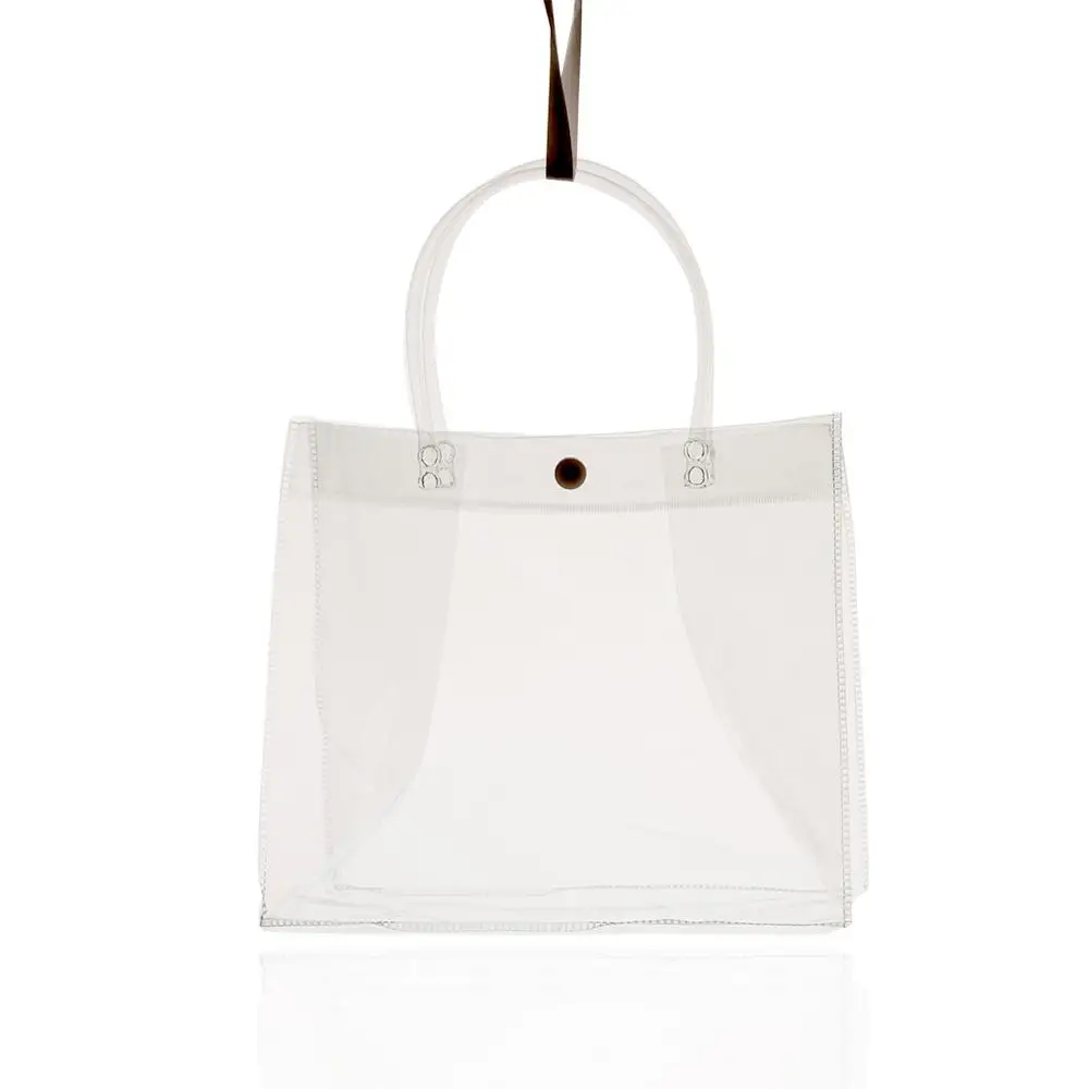 Clear Stadium Friendly Purse Environmentally Snap Transparent Plastic Bag PVC Handbag