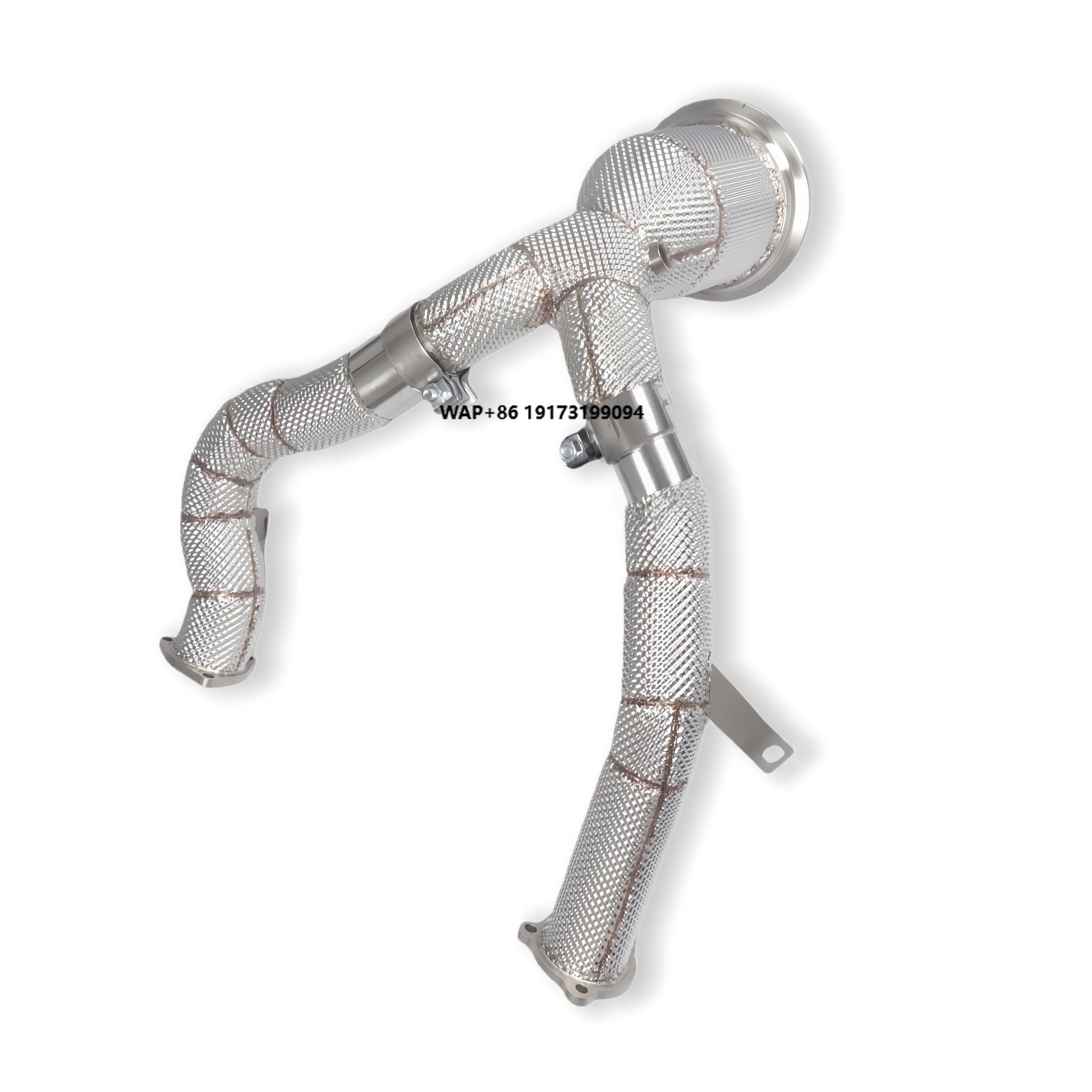 

Downpipe Exhaust System for A6 C8 3.0T 2020+ Stainless Steel Exhaust Pipe Head Exhaust Catalytic Converter with Heat Shield