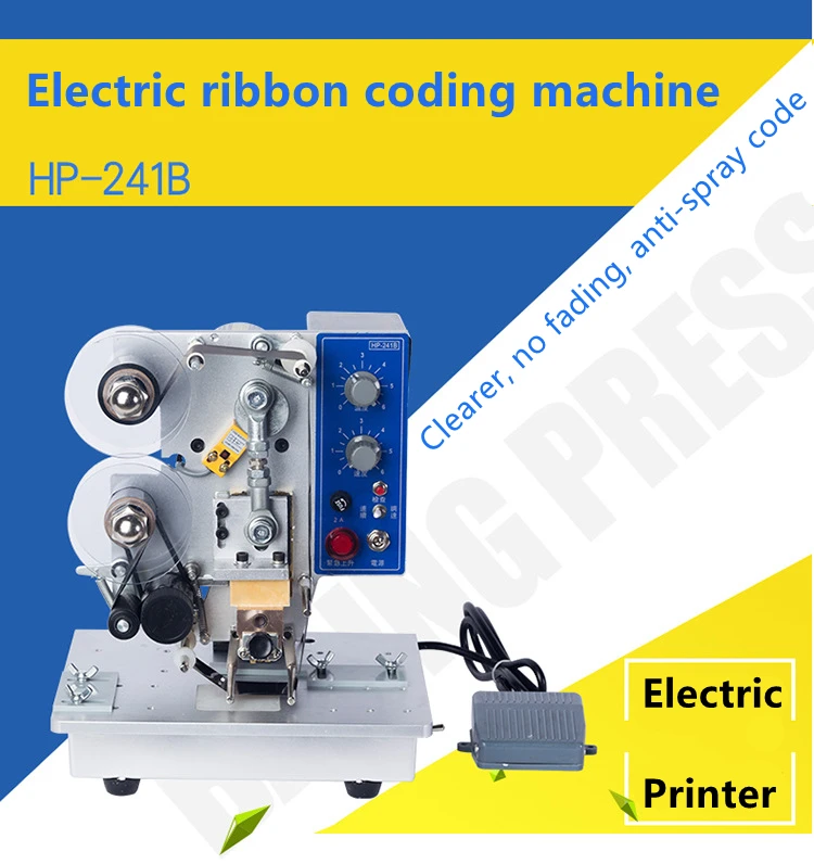 Semi-automatic Ribbon Coder Date Printing Machine