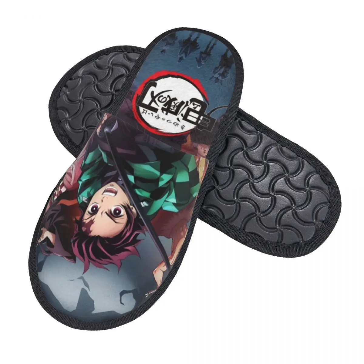 Custom Demon Slayer Kimetsu No Yaiba Soft Memory Foam House Slippers Women Anime Manga Comfy Warm Anti-skid Sole Slipper