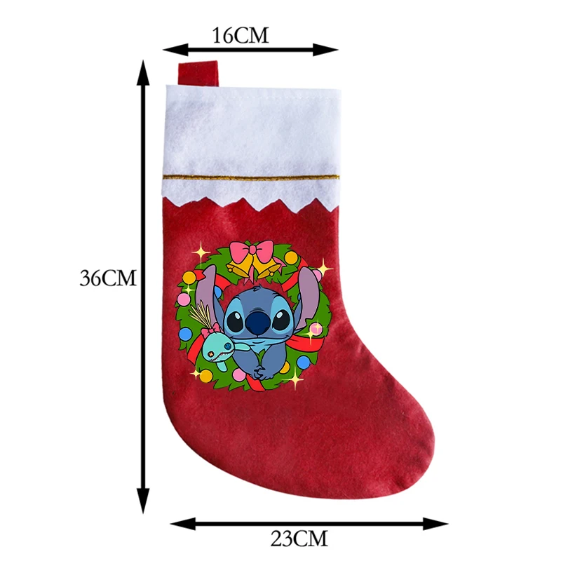 Disney Stitch ciondolo calza di natale nuovo Anime decorazione albero di natale Kawaii sacchetti regalo calzini di babbo natale ornamenti regalo per