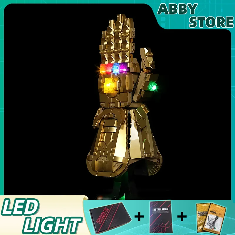 مجموعة إضاءة LED DIY لـ LEGO 76191 Infinity Gauntlet (إضاءة LED فقط، بدون نموذج كتل)