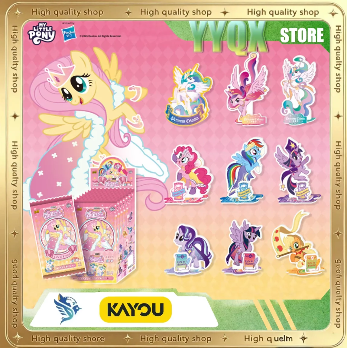 KAYOU 2026 New My Little Pony Acrylic Signboard Ornament Cute Anime Collection Periphery Home Decoration Surprise Gift