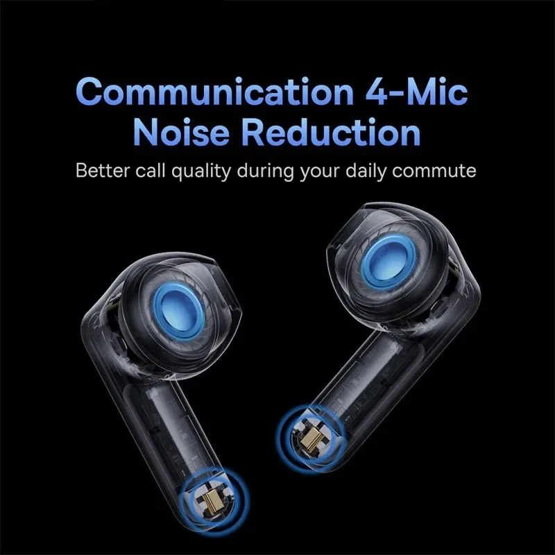 Baseus Bowie E5x Headphones TWS Wireless Bluetooth 5.3 Earphones 2Mic Call Noise Reduction Earbuds RGB Light Low Latency Headset