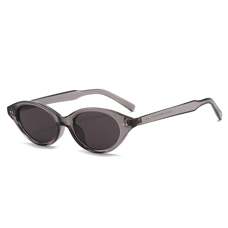 Shauna Fashion Kleine Cat Eye Zonnebril Vrouwen Retro Klinknagels Tinten Uv400 Mannen Trending Groene Thee Ovale Lens Zonnebril