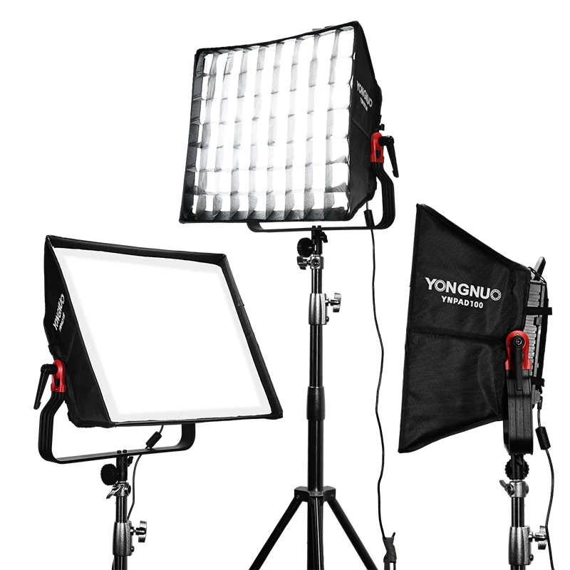 YONGNUO YNPAD100 RGB LED Video Light Photo Studio Lamp 100W Full Color Dimmable Panel Light for Video Recording Live Streaming