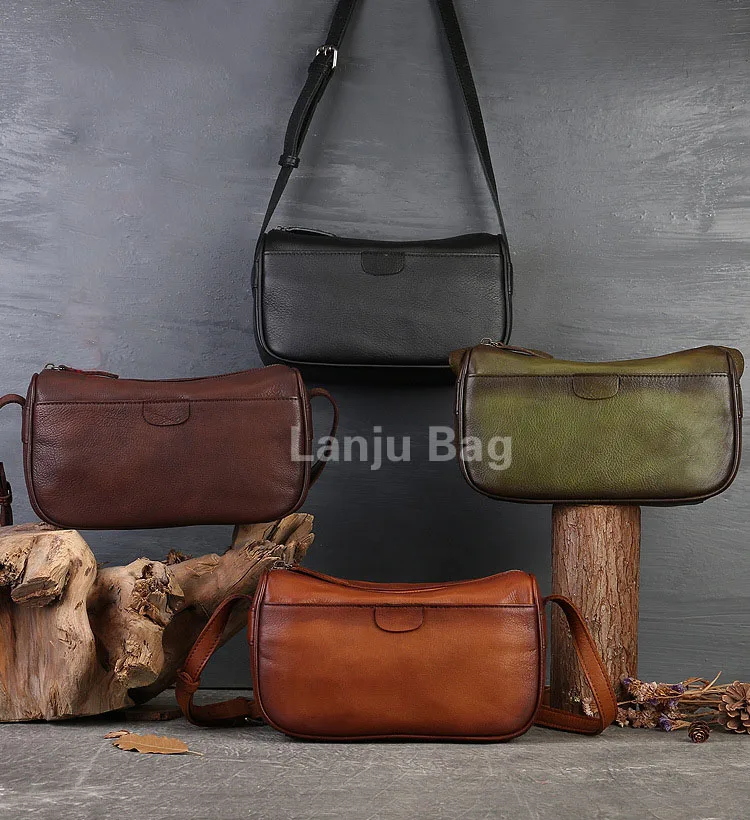 

Luxury Designer Bag Retro Handmade Cowhide Pillow Bag Casual Versatile Postman Bag One Shoulder Crossbody Camera Bag Chest Bag