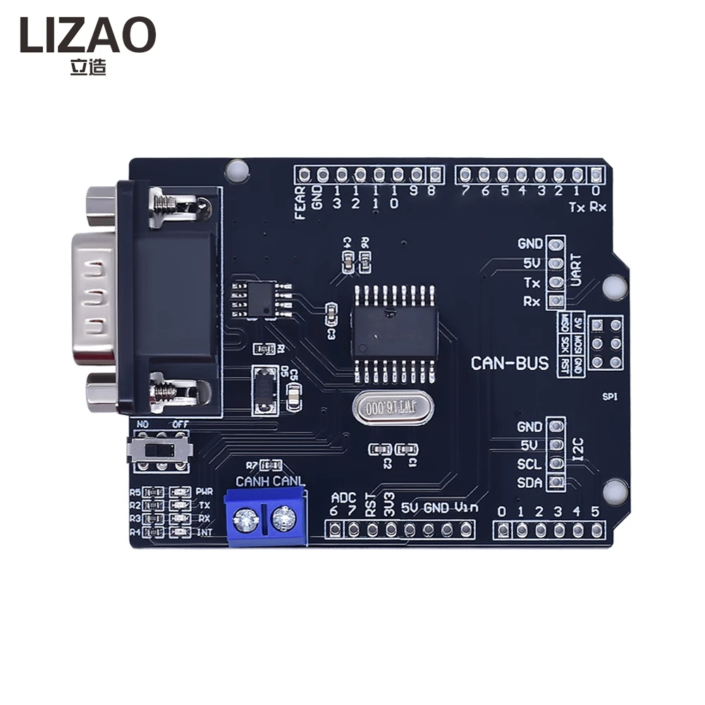 LIZAO MCP2515 EF02037 CAN BUS Shield High Speed CAN V2.0B Controller Module For Arduino Freaduino