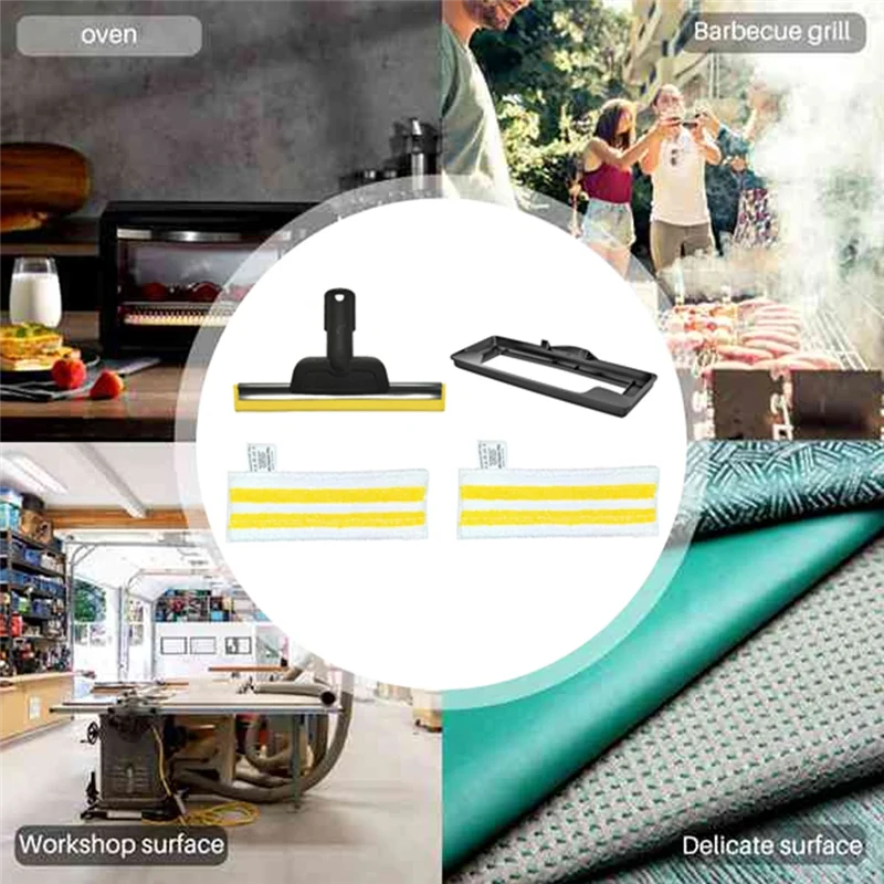 

A76G-Window Squeegee Nozzle Carpet Glider And Steam Mop Cloths For Karcher SC1 SC2 SC3 SC4 SC5 Steam Cleaner Accessories Kit