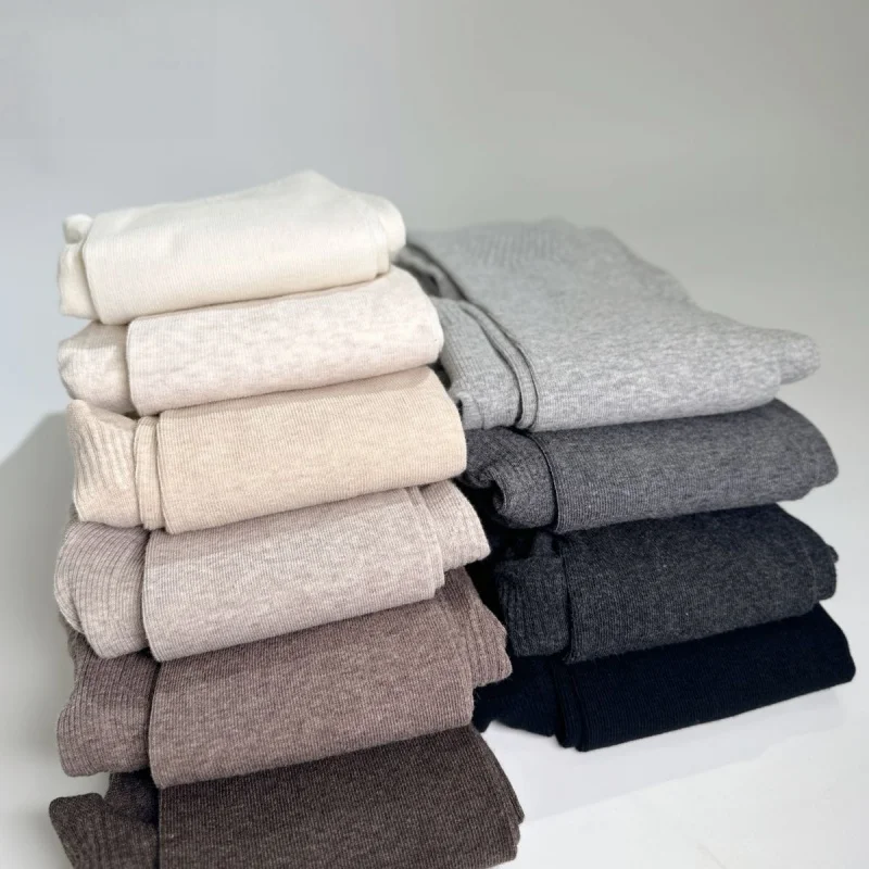 High Quality Solid Color Cable Knit Women Pantyhose Warm Twist Textured Cotton Thermal Tights Knitted Hosiery Cold Season