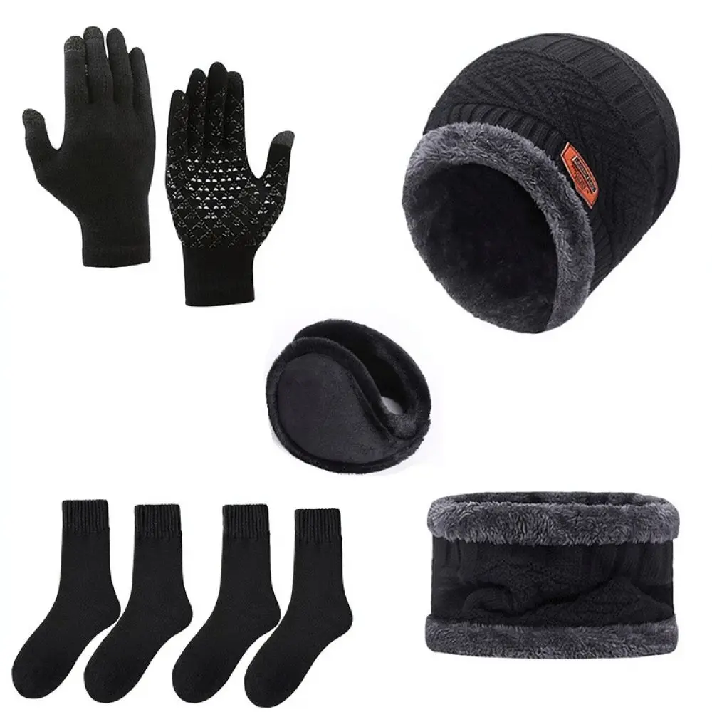 soft-knit-thermal-wear-set-beanie-hat-scarf-touchscreen-gloves-socks-unisex-winter-outdoor-essential-cold-proof-gear