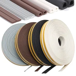5/6/10M D I P E Weatherstrip Door House Rubber Strip Foam door seal Window Sealing Strip under Door Window Anti Cold Pudding