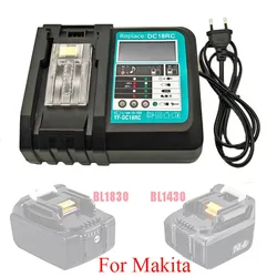 DC18RC Li-ion Battery Charger For Makita 14.4V 18V BL1830 Bl1430 DC18RF BL1815 BL1415 LXT400 BCl180W DC18RD DC18RE DC18SF BL1860