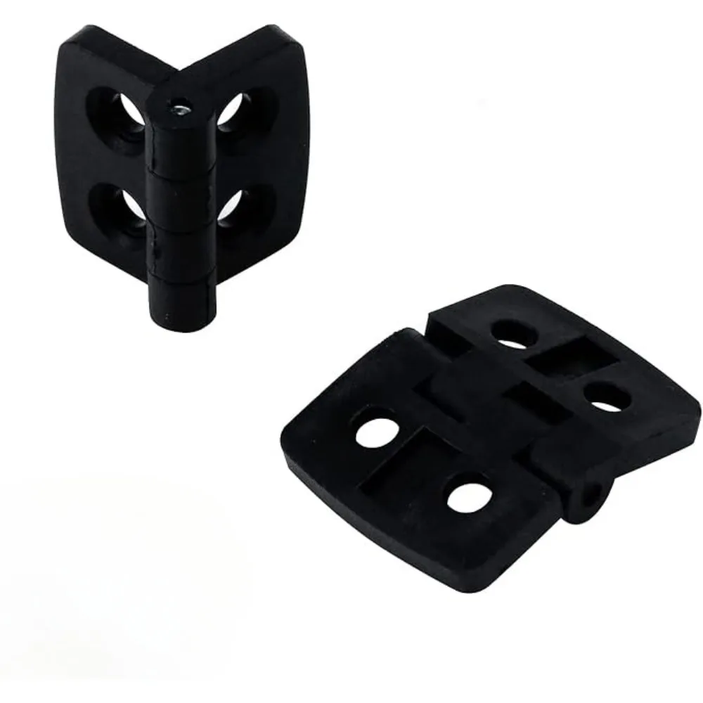 المفصلي البلاستيكي القوي المعدات الصناعية خزانة كهربائية الباب تحمل مفصلات بلاستيكية صغيرة ثابتة 30X39 مللي متر أسود 10 قطعة #4