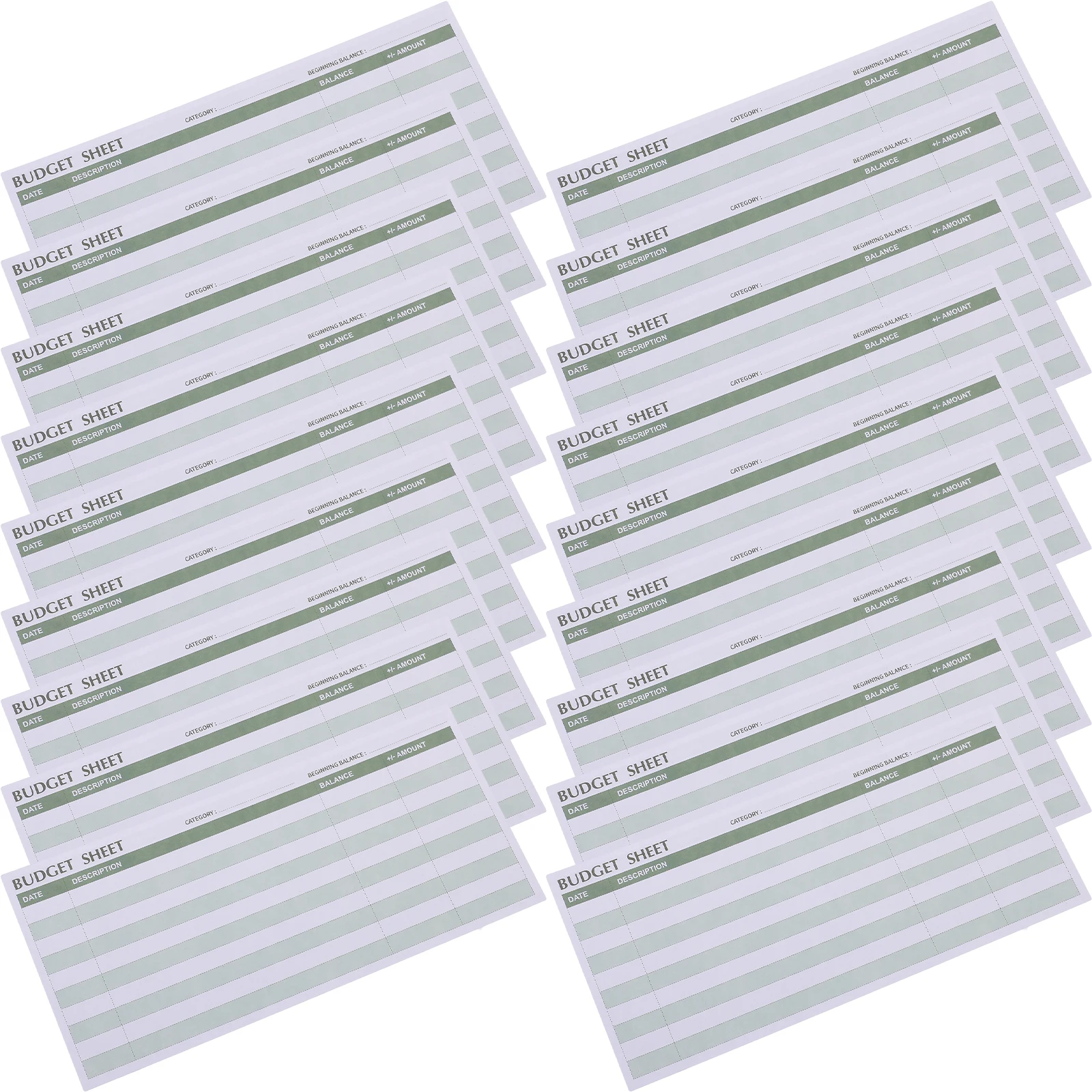 

50pcs Portable Budget Sheets Cash Binder Refills Daily Expense Record Cards For Home Office Travel Business Expense Tracker