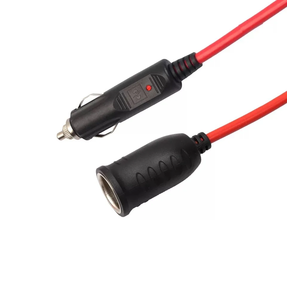 Enchufe para encendedor de cigarros de coche, adaptador de Cable de extensión de 3,6 M, 12V, 24V, encendedor de cigarrillos con luz indicadora