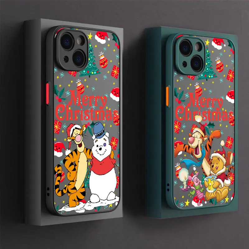 ويني ذا بوه عيد الميلاد قضية الهاتف آيفون 13 14 15 16 17 برو غطاء آيفون 17 الهواء 11 13 برو ماكس 12 16e 16 زائد فوندا #2