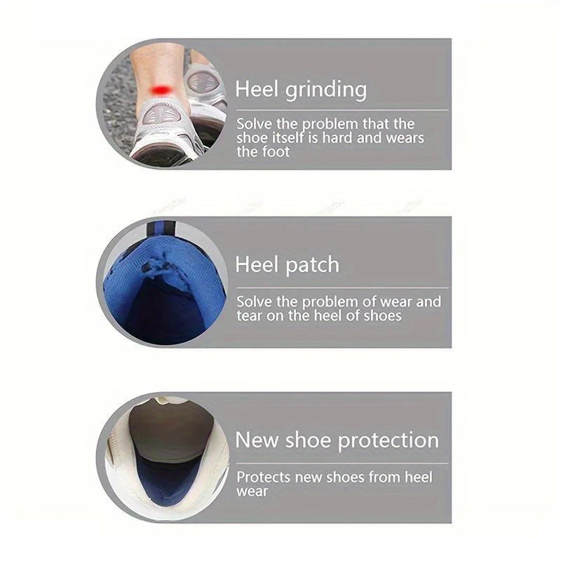 Heel Sneaker Repair Subsidy Self-adhesive Shoe Heel Wear Hole Repair Shoe Sticker Inner Lining Anti-abrasion Sticker Heel Sticke image 3