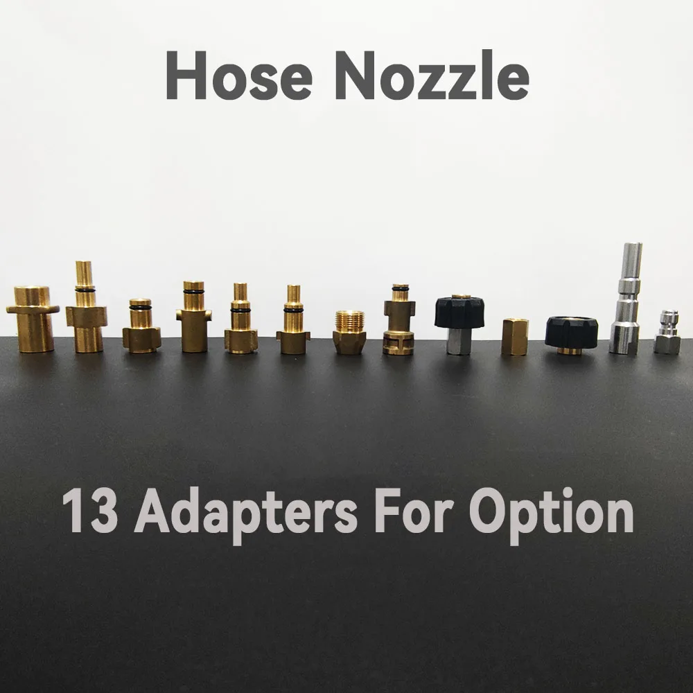 High Pressure Cleaning Machine Hose and Cleaning Gun Bayonet Connector Nozzle Adapter,and Three Types of Nozzles Included