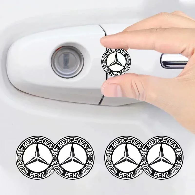 Car Lock Keyhole Stickers Door Lock Protect Car 3D Stickers for Mercedes Benz AMG E S C A B Class GLE GLS CLS GLC W204 W205 W203