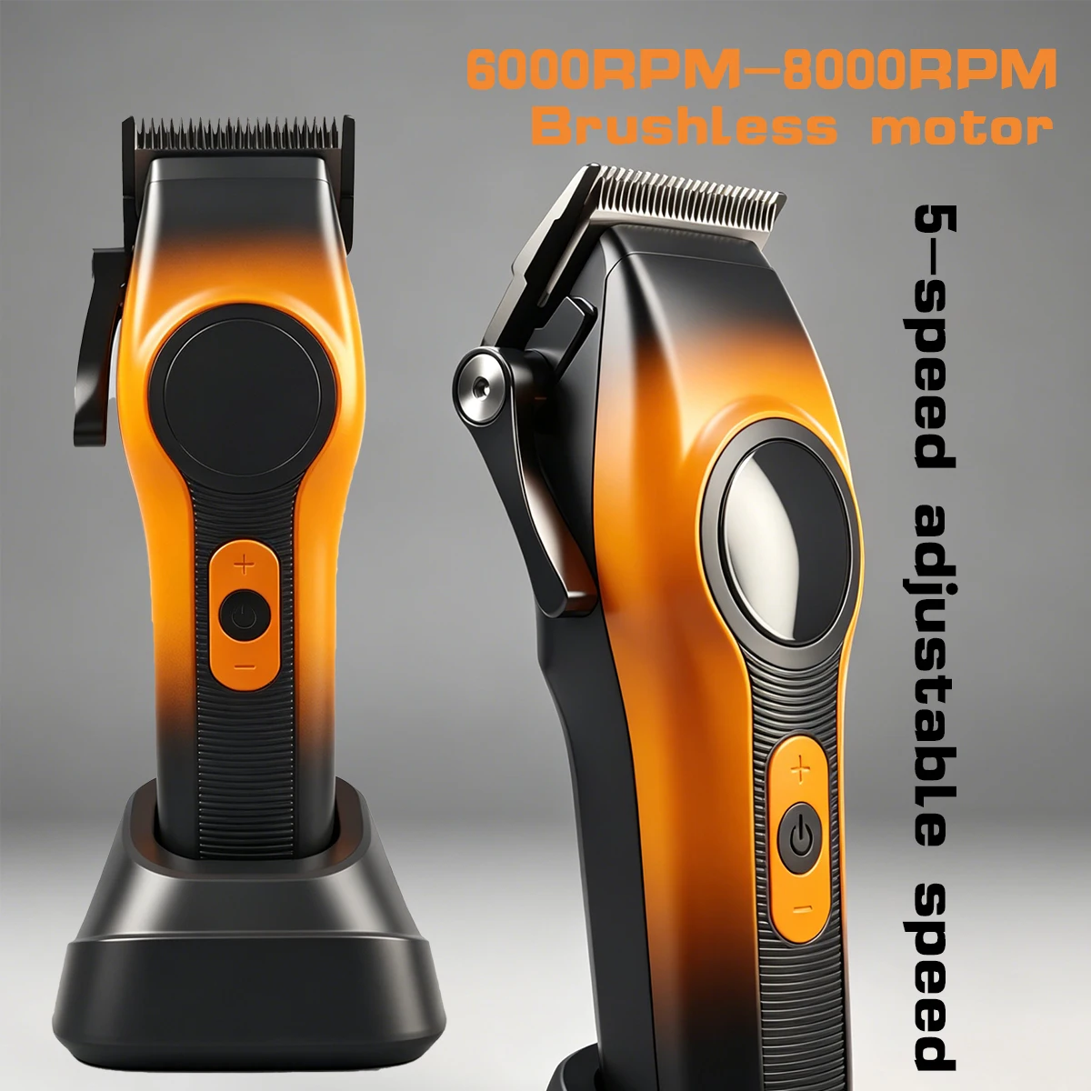 BRDCLIP Professional Hair Clipper 913 6000-8000RPM Brushless motor 4-level adjustment length LED indicator Men's Hair Cutting