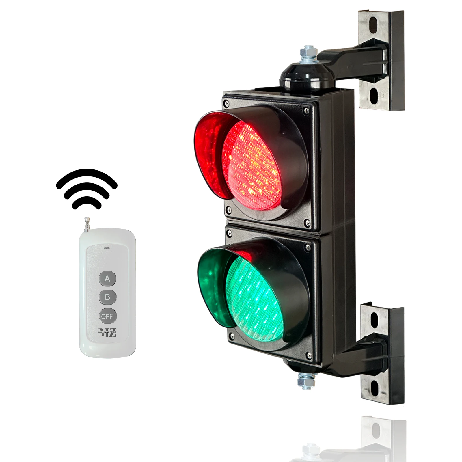 

Traffic Light Remote Control4inch （100mm），AC85-265V Stop/Go Light Lamp,PC Housing Water Resistant Traffic Light Remote Control