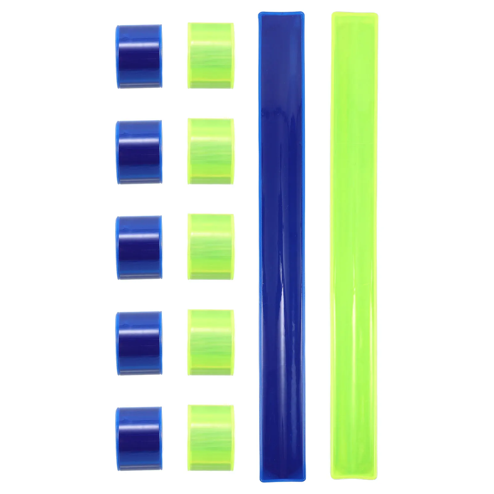 

12 Pcs Reflective Slap Bracelets Glow in Dark Foldable Luminous Wristb s for Night Running Cycling Safety Self Wrapping Kids