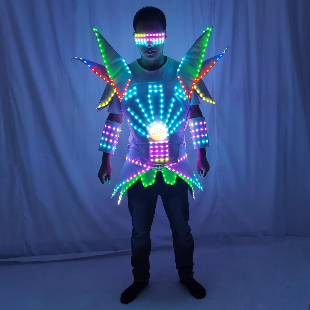 Full Color LED Robot Suit Technology Futuristic Stage Performance Catwalk Stage Dance Event Evening For DJ Bars Party Music Show