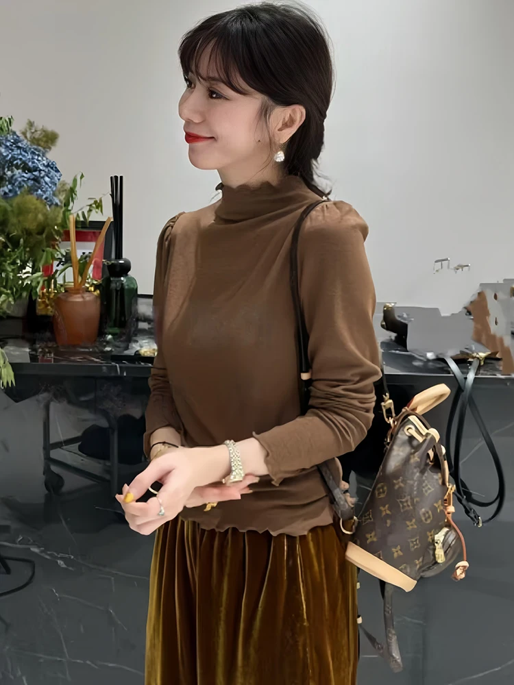 Ele Set di jeans a T-Piece per donna Autunno 2025 Pantaloni a gamba larga a vita alta Casual Sle Misto cotone Jaet traspirante