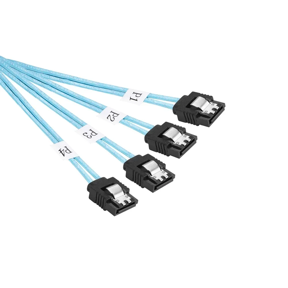Cable Mini SAS de 26 pines (SFF-8088) macho a 4 SATA de 7 pines hembra, Mini SAS Host/controlador a 4 SATA Target/Backplane, 1M/3,3 pies