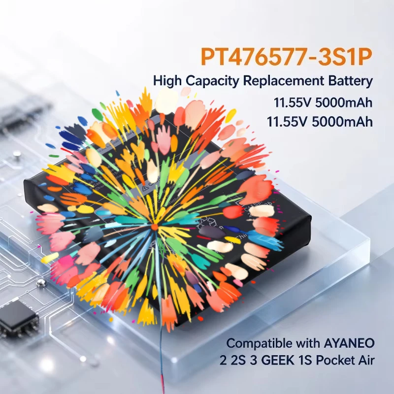 PT476577-3S1P High Capacity Replacement Battery Compatible with AYANEO 2 2S 3 GEEK 1S Pocket Air Handheld Game Console