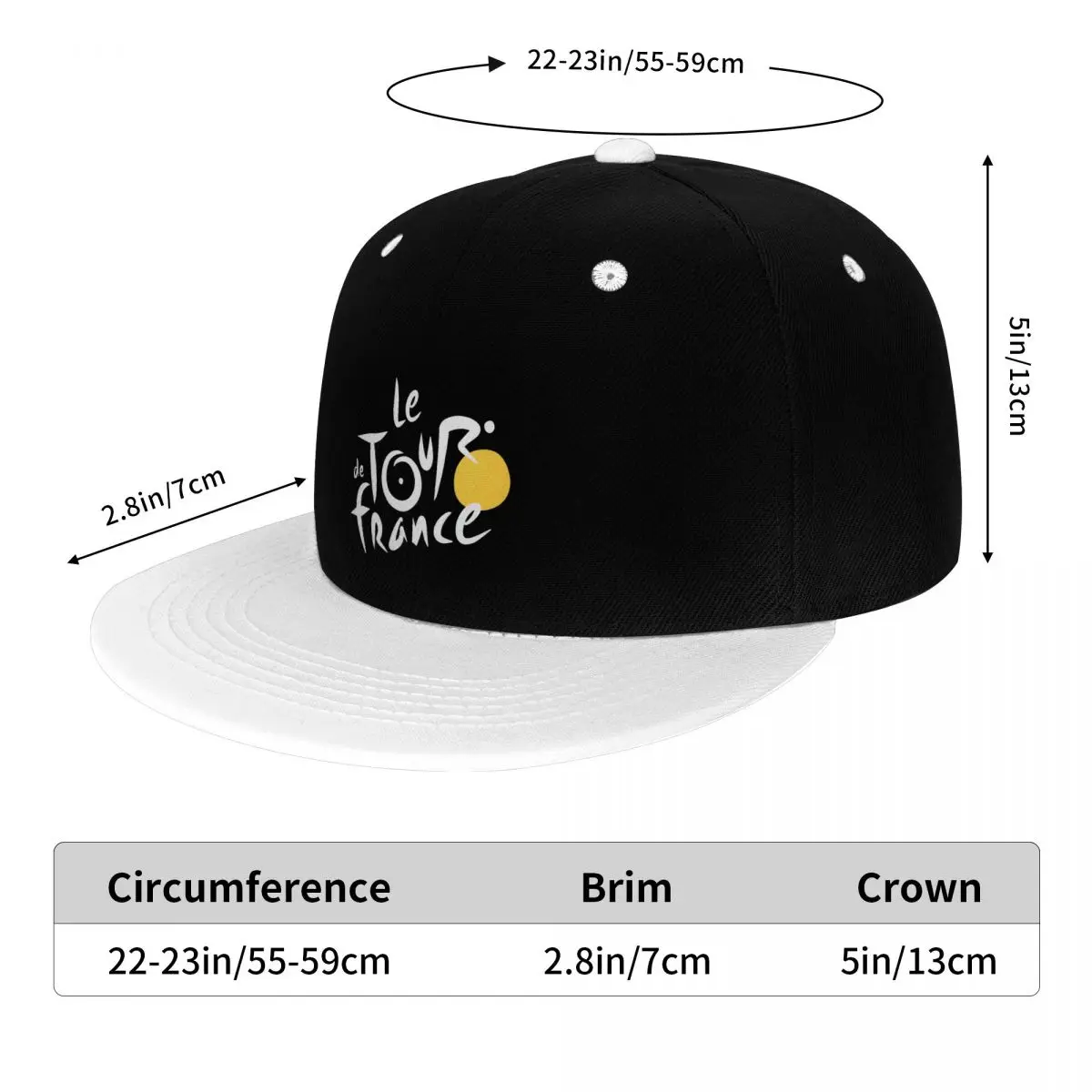 Personalizzato Le Tour The France cappello a tesa piatta ricamo berretto da Baseball cappello Hip Hop