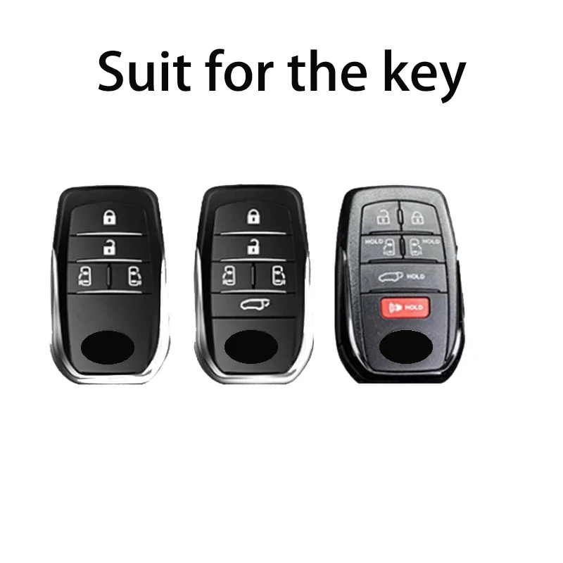 For Toyota Sienna CHR Hilux RAV4 Alphard Highland 5 6 button smart remote retro zinc alloy car key case cover fob accessories