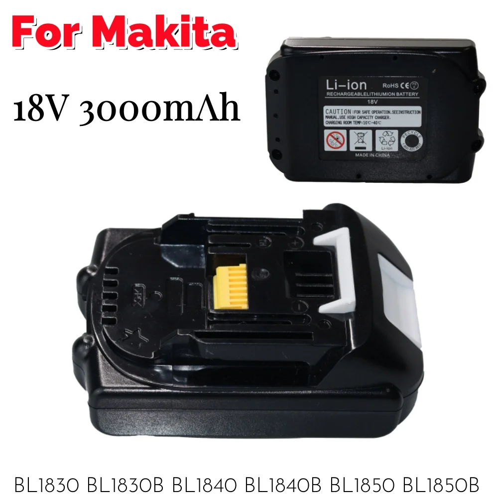 

18 В 3000 мАч литий-ионный электроинструмент сменная аккумуляторная батарея для аккумуляторных дрелей Makita BL1815 BL1830 BL1840 BL1850 LXT400