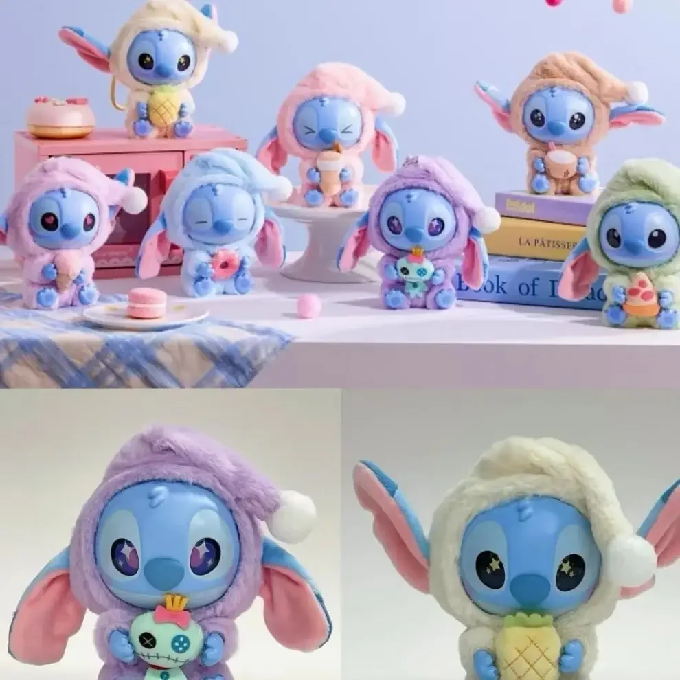 

ГОРЯЧАЯ распродажа!! Stitch Blind Box Bag/без коробки Eat Some Thing Before Sleep Series Виниловый кулон Милая кукла Mystery Box Пушистая кукла