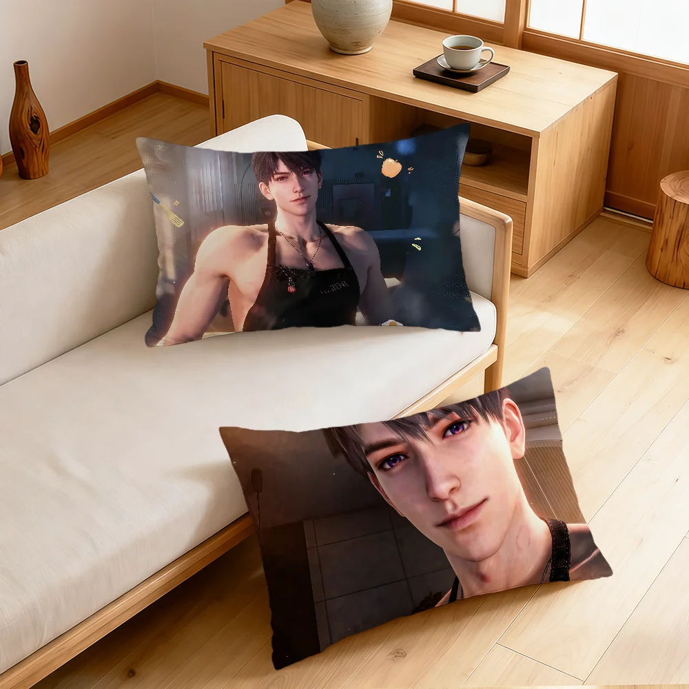 Caleb apron love and deepspace cushion cover Rectangle Pillowcover Home Sofa living Room Dorm bedside hogar Pillowcase gift