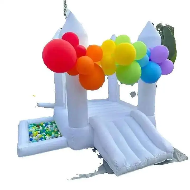 

Grade Commercial Pvc/Oxford Iatable Bubble White Bounce House With Slide Party/Event/Wedding For Sale