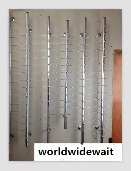 

10pcs Wall-Mounted Sunglasses Racks Display Stand 1.6M No Lock For 21 Frames