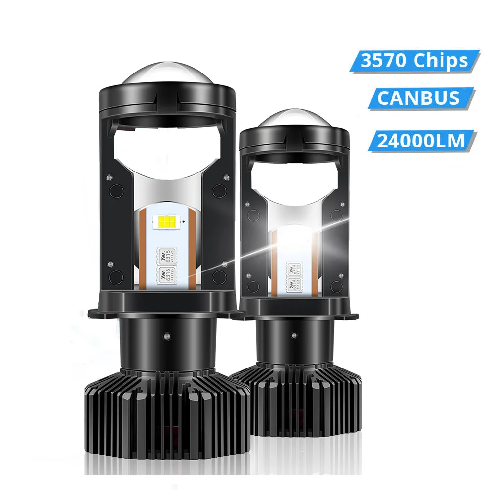 

Lamp H4 9003 Mini LED 24000LM Projector Lens Automobles Bulb Conversion Kit Hi/Lo Beam Headlight 12V RHD LHD