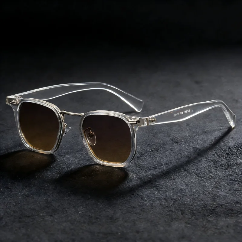 

Новые мужские квадратные ультралегкие солнцезащитные очки UV400, модные мужские противотуманные очки, солнцезащитные очки INS, солнцезащитные очки высокого качества с заклепками