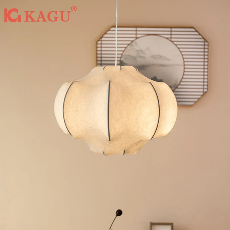 

Nordic Minimalist Silk Pendant Light - Artistic Handmade Chandelier for Living Room, Dining Room Bedroom Light Fixture