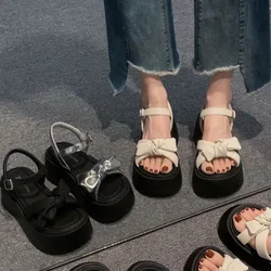 Women Summer Platform Sandals New Open Toe Chunky High Heel Ladies Shoes Casual Flat Bottom Black Heeled Sandalias Femininas