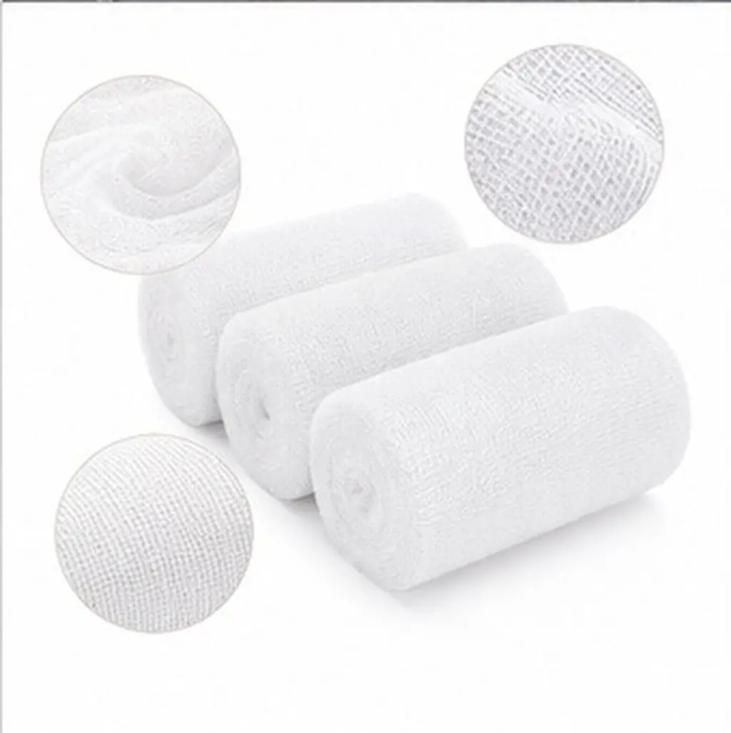 4 Rolls Halloween Gauze Cloth Blood Effect Wound Prop Spooky Decorative Draping for Haunted Party Layout Accessory